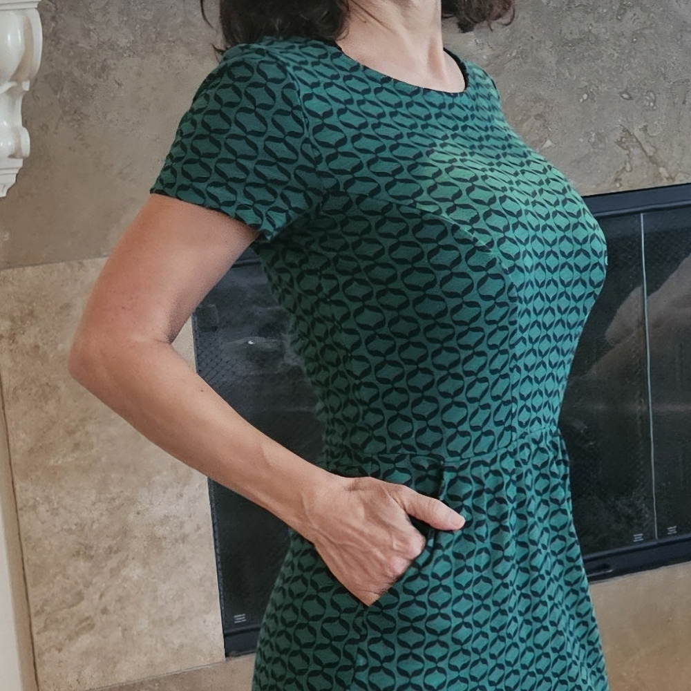 Boden Phoebe Cotton Ribbon Print Dress - Picture 2 of 8